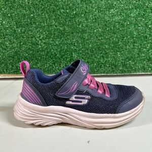 Skechers Kids Athletic Sneakers‎ Pink Shoes Hook and Loop Closure Girls 11